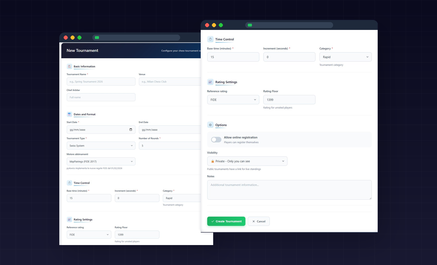 ChessPairings.org - Schaaktoernooi Beheersoftware Interface